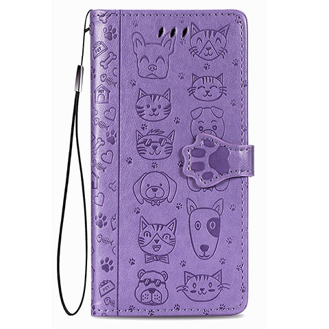 Handytasche Stand Schutzhülle Flip Leder Hülle Modisch Muster S05D für Samsung Galaxy S21 5G Violett