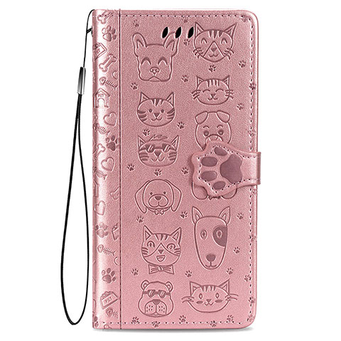 Handytasche Stand Schutzhülle Flip Leder Hülle Modisch Muster S05D für Samsung Galaxy S21 FE 5G Rosa