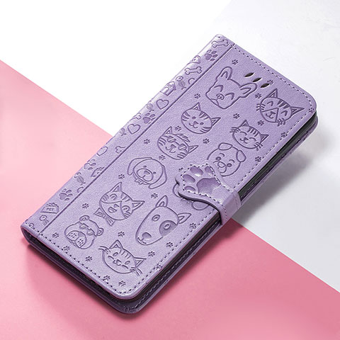 Handytasche Stand Schutzhülle Flip Leder Hülle Modisch Muster S05D für Sony Xperia 1 V Violett