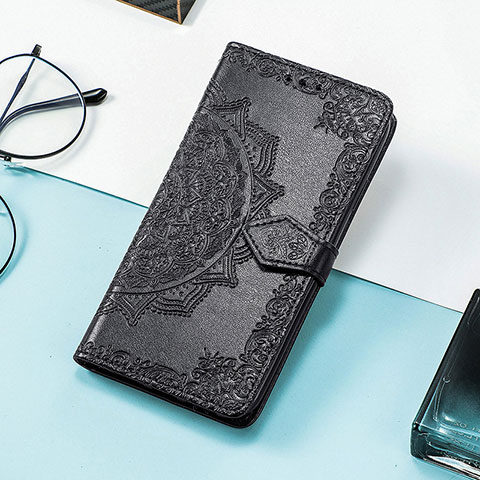 Handytasche Stand Schutzhülle Flip Leder Hülle Modisch Muster S07D für Huawei Honor 80 SE 5G Schwarz