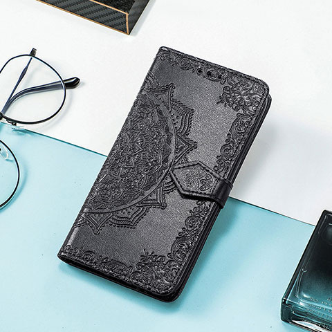 Handytasche Stand Schutzhülle Flip Leder Hülle Modisch Muster S07D für Huawei Honor Magic4 Pro 5G Schwarz