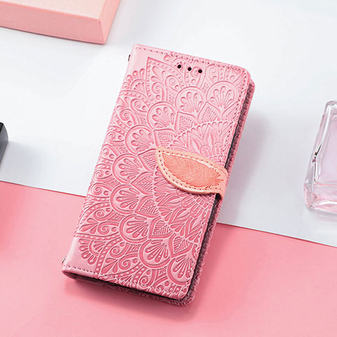 Handytasche Stand Schutzhülle Flip Leder Hülle Modisch Muster S08D für Huawei Honor Magic3 5G Rosegold