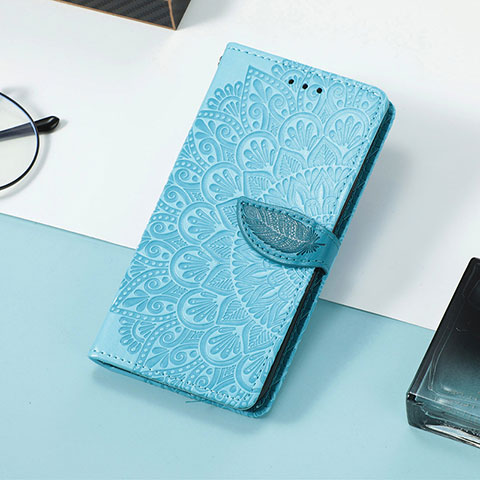 Handytasche Stand Schutzhülle Flip Leder Hülle Modisch Muster S08D für Huawei Honor X8 4G Blau