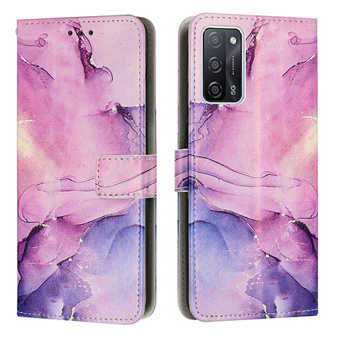 Handytasche Stand Schutzhülle Flip Leder Hülle Modisch Muster Y01X für Oppo A56 5G Violett