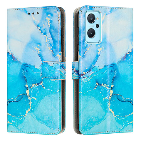 Handytasche Stand Schutzhülle Flip Leder Hülle Modisch Muster Y01X für Realme 10T 5G Blau