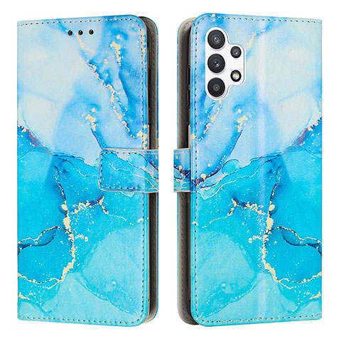 Handytasche Stand Schutzhülle Flip Leder Hülle Modisch Muster Y01X für Samsung Galaxy A13 4G Blau