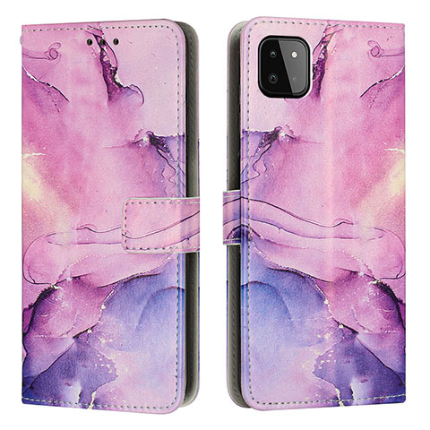 Handytasche Stand Schutzhülle Flip Leder Hülle Modisch Muster Y01X für Samsung Galaxy A22s 5G Violett