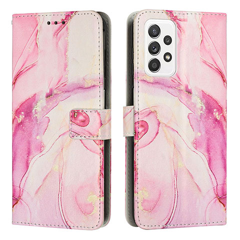 Handytasche Stand Schutzhülle Flip Leder Hülle Modisch Muster Y01X für Samsung Galaxy A23 4G Rosa