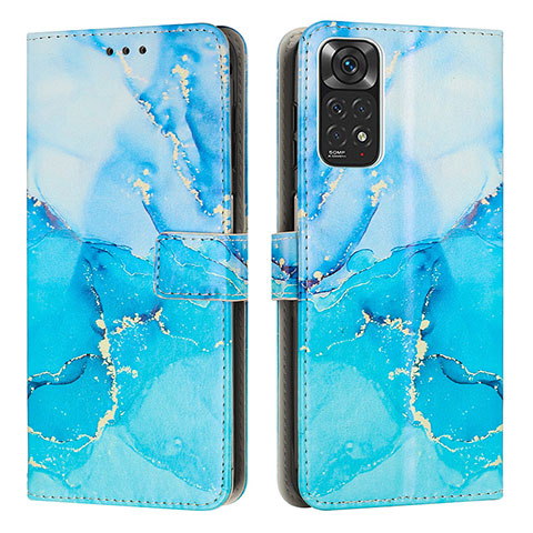 Handytasche Stand Schutzhülle Flip Leder Hülle Modisch Muster Y01X für Xiaomi Redmi Note 11 4G (2022) Blau