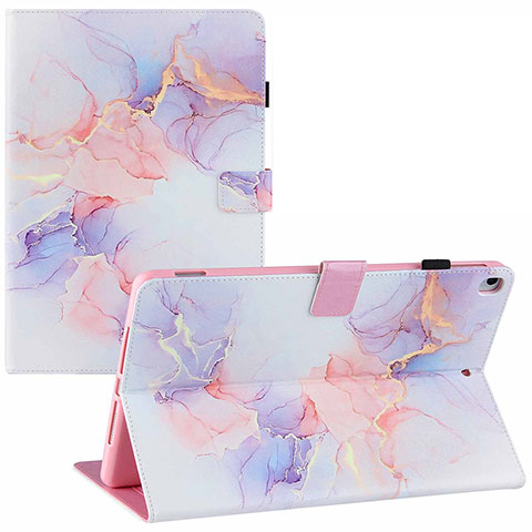 Handytasche Stand Schutzhülle Flip Leder Hülle Modisch Muster Y02B für Apple iPad 10.2 (2019) Weiß