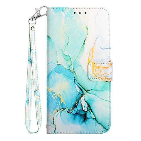 Handytasche Stand Schutzhülle Flip Leder Hülle Modisch Muster Y03B für Samsung Galaxy A03 Grün