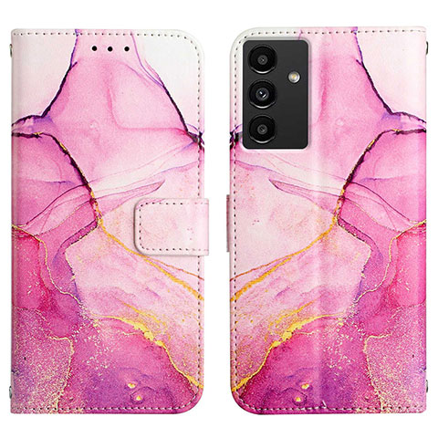 Handytasche Stand Schutzhülle Flip Leder Hülle Modisch Muster Y03B für Samsung Galaxy A04s Pink