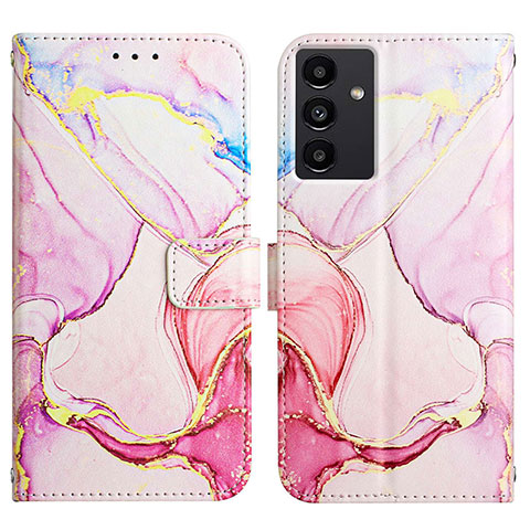 Handytasche Stand Schutzhülle Flip Leder Hülle Modisch Muster Y03B für Samsung Galaxy A04s Rosa