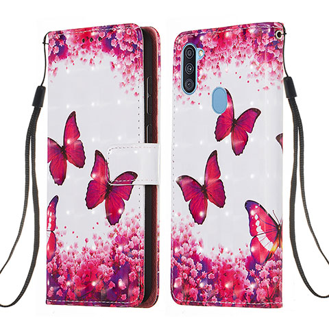 Handytasche Stand Schutzhülle Flip Leder Hülle Modisch Muster Y03B für Samsung Galaxy M11 Pink