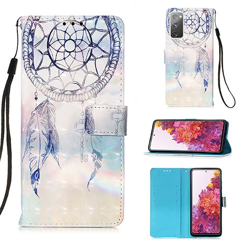 Handytasche Stand Schutzhülle Flip Leder Hülle Modisch Muster Y03B für Samsung Galaxy S20 Lite 5G Hellblau