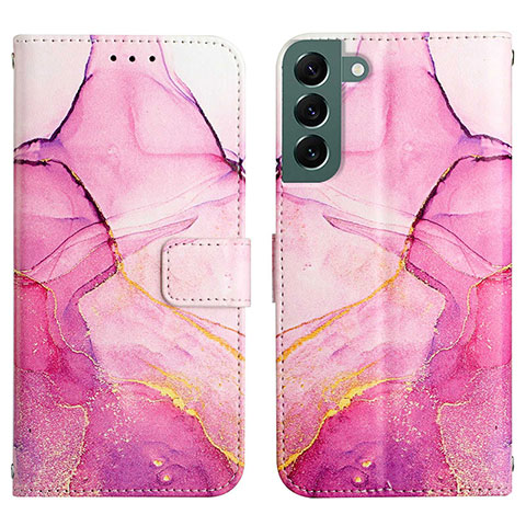 Handytasche Stand Schutzhülle Flip Leder Hülle Modisch Muster Y03B für Samsung Galaxy S24 Plus 5G Pink