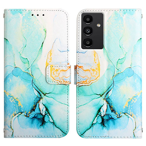 Handytasche Stand Schutzhülle Flip Leder Hülle Modisch Muster YB4 für Samsung Galaxy A34 5G Grün