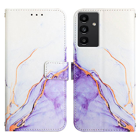 Handytasche Stand Schutzhülle Flip Leder Hülle Modisch Muster YB4 für Samsung Galaxy A34 5G Violett