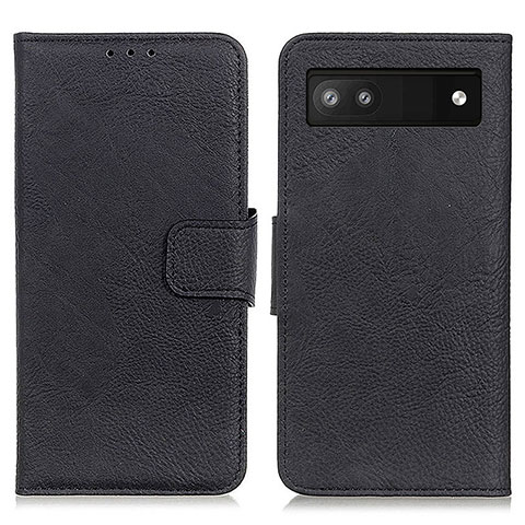 Handytasche Stand Schutzhülle Flip Leder Hülle N01P für Google Pixel 7a 5G Schwarz