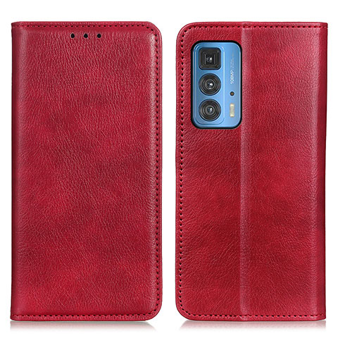 Handytasche Stand Schutzhülle Flip Leder Hülle N01P für Motorola Moto Edge 20 Pro 5G Rot