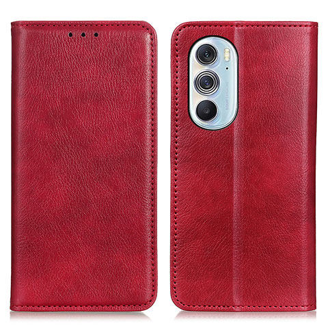 Handytasche Stand Schutzhülle Flip Leder Hülle N01P für Motorola Moto Edge Plus (2022) 5G Rot