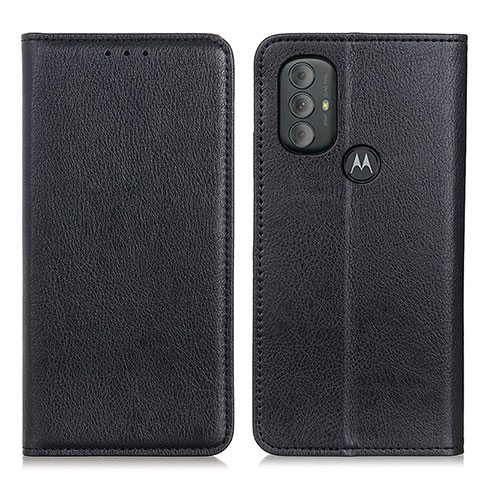 Handytasche Stand Schutzhülle Flip Leder Hülle N01P für Motorola Moto G Play (2023) Schwarz