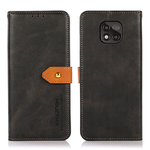 Handytasche Stand Schutzhülle Flip Leder Hülle N01P für Motorola Moto G Power (2021) Schwarz