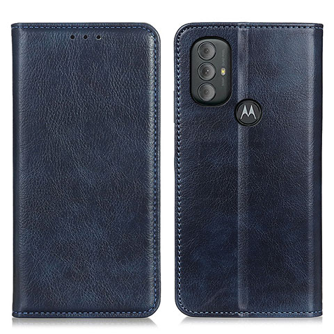 Handytasche Stand Schutzhülle Flip Leder Hülle N01P für Motorola Moto G Power (2022) Blau