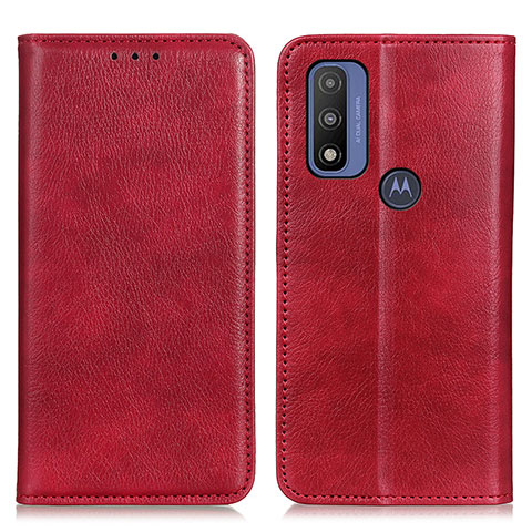 Handytasche Stand Schutzhülle Flip Leder Hülle N01P für Motorola Moto G Pure Rot