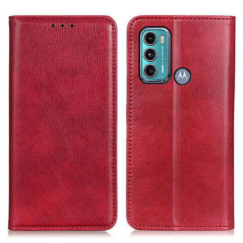 Handytasche Stand Schutzhülle Flip Leder Hülle N01P für Motorola Moto G40 Fusion Rot