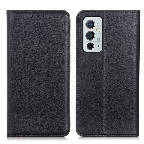 Handytasche Stand Schutzhülle Flip Leder Hülle N01P für OnePlus 9RT 5G Schwarz