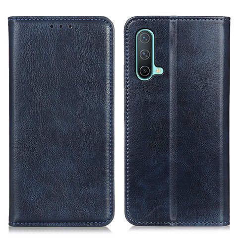 Handytasche Stand Schutzhülle Flip Leder Hülle N01P für OnePlus Nord CE 5G Blau