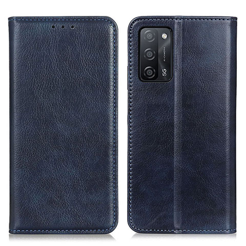 Handytasche Stand Schutzhülle Flip Leder Hülle N01P für Oppo A53s 5G Blau