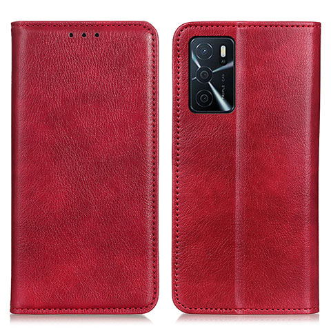 Handytasche Stand Schutzhülle Flip Leder Hülle N01P für Oppo A54s Rot