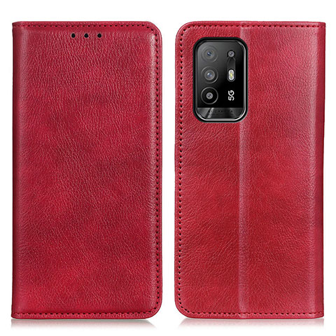 Handytasche Stand Schutzhülle Flip Leder Hülle N01P für Oppo A94 5G Rot