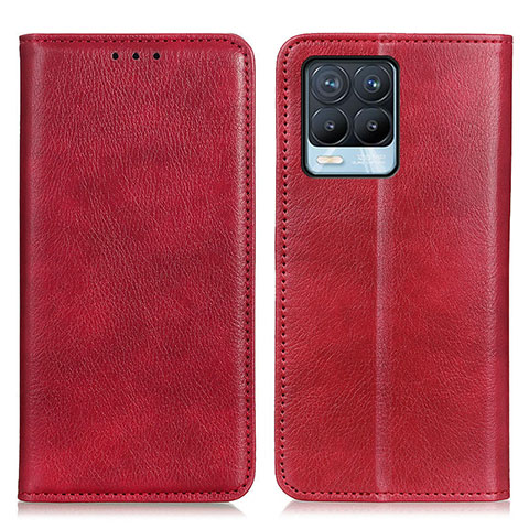 Handytasche Stand Schutzhülle Flip Leder Hülle N01P für Realme 8 Pro Rot