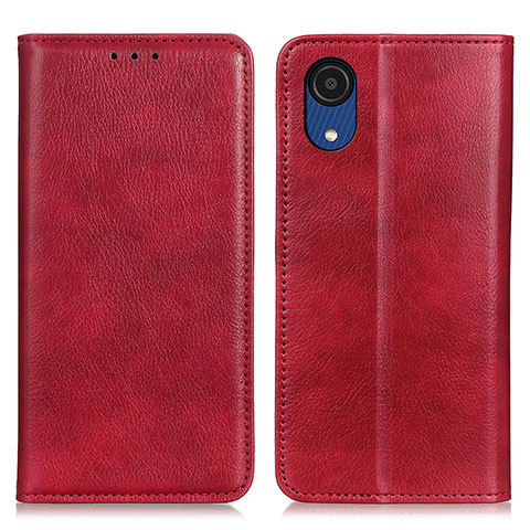 Handytasche Stand Schutzhülle Flip Leder Hülle N01P für Samsung Galaxy A03 Core Rot