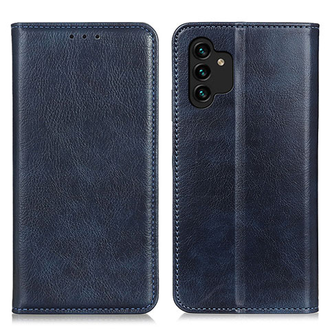 Handytasche Stand Schutzhülle Flip Leder Hülle N01P für Samsung Galaxy A13 4G Blau