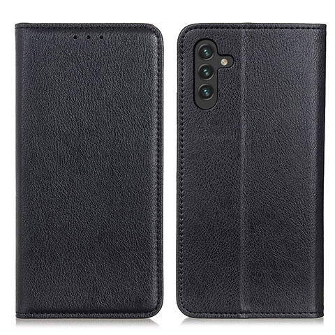 Handytasche Stand Schutzhülle Flip Leder Hülle N01P für Samsung Galaxy A13 5G Schwarz