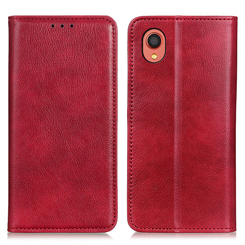 Handytasche Stand Schutzhülle Flip Leder Hülle N01P für Samsung Galaxy A22 5G SC-56B Rot