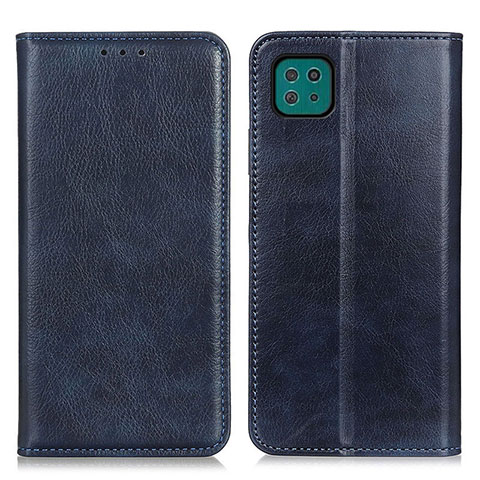 Handytasche Stand Schutzhülle Flip Leder Hülle N01P für Samsung Galaxy A22s 5G Blau