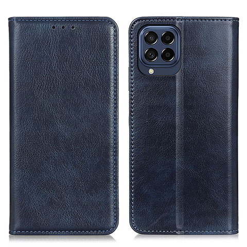 Handytasche Stand Schutzhülle Flip Leder Hülle N01P für Samsung Galaxy M53 5G Blau