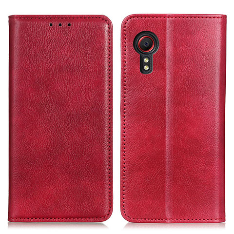 Handytasche Stand Schutzhülle Flip Leder Hülle N01P für Samsung Galaxy XCover 5 SM-G525F Rot