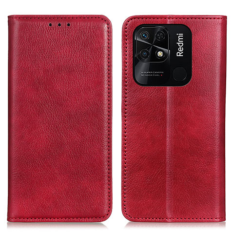 Handytasche Stand Schutzhülle Flip Leder Hülle N01P für Xiaomi Redmi 10C 4G Rot