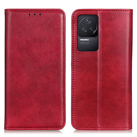 Handytasche Stand Schutzhülle Flip Leder Hülle N01P für Xiaomi Redmi K50 5G Rot