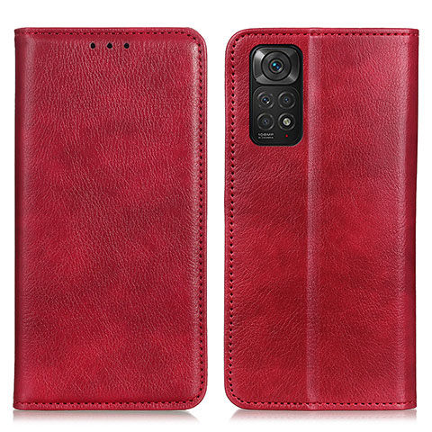 Handytasche Stand Schutzhülle Flip Leder Hülle N01P für Xiaomi Redmi Note 11 4G (2022) Rot