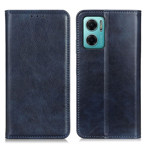 Handytasche Stand Schutzhülle Flip Leder Hülle N01P für Xiaomi Redmi Note 11E 5G Blau