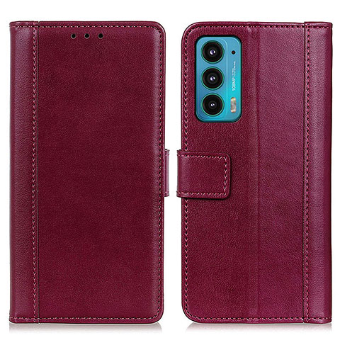 Handytasche Stand Schutzhülle Flip Leder Hülle N02P für Motorola Moto Edge 20 5G Rot