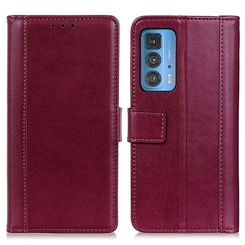 Handytasche Stand Schutzhülle Flip Leder Hülle N02P für Motorola Moto Edge 20 Pro 5G Rot