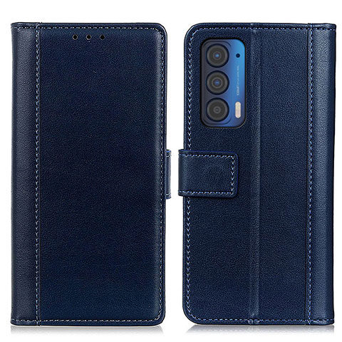 Handytasche Stand Schutzhülle Flip Leder Hülle N02P für Motorola Moto Edge (2021) 5G Blau